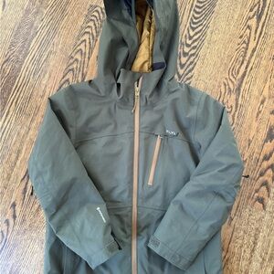 Flylow Explorer Youth Jacket. Like new. Army green size 8 kids